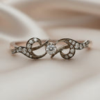 Bracelet Jonc Ancien - Or rose et diamants