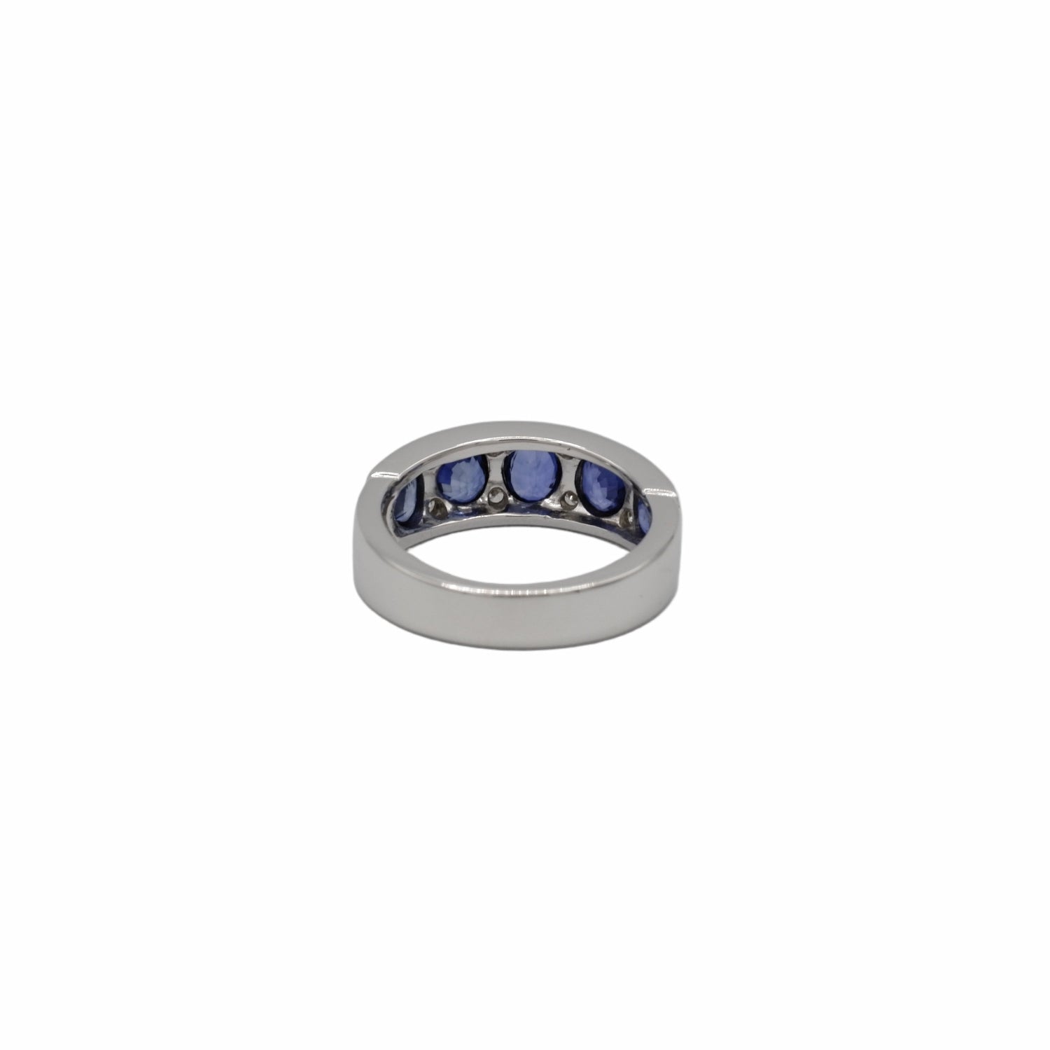 Bague Or Blanc - Saphirs et Diamants