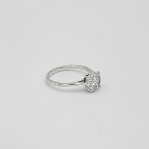 Bague fiançaille - Or blanc et Diamants