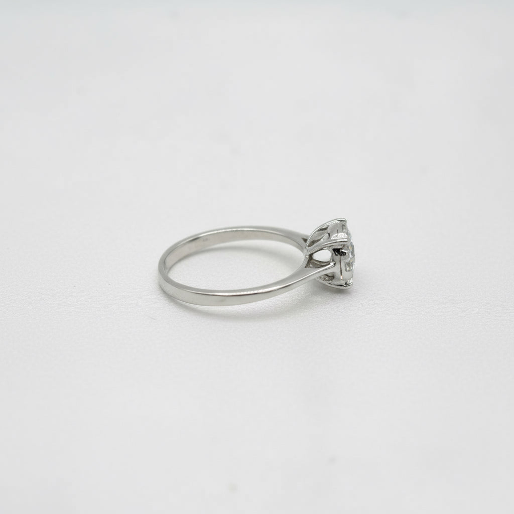 Bague fiançaille - Or blanc et Diamants