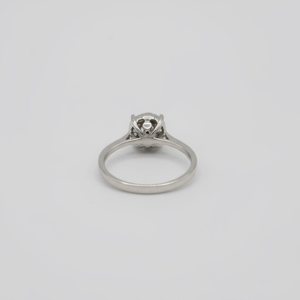Bague fiançaille - Or blanc et Diamants