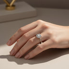 Bague fiançaille - Or blanc et Diamants