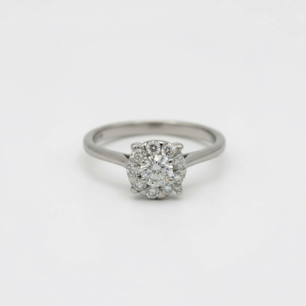Bague fiançaille - Or blanc et Diamants