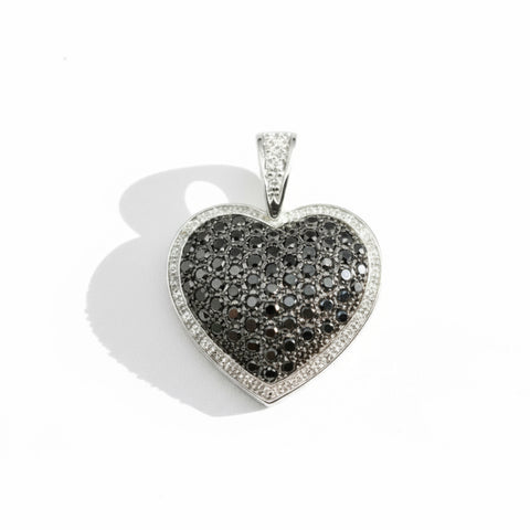Pendentif Coeur - Or blanc et Diamants