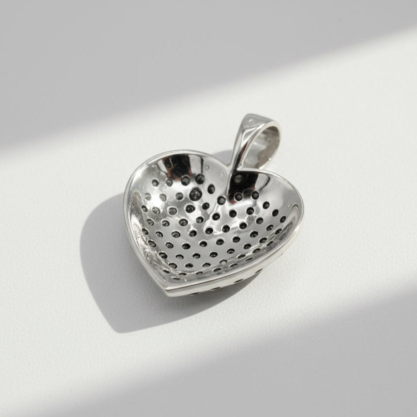 Pendentif Coeur - Or blanc et Diamants