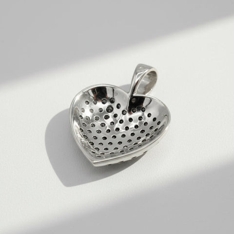Pendentif Coeur - Or blanc et Diamants