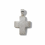 Pendentif Croix - Or Blanc et Diamants