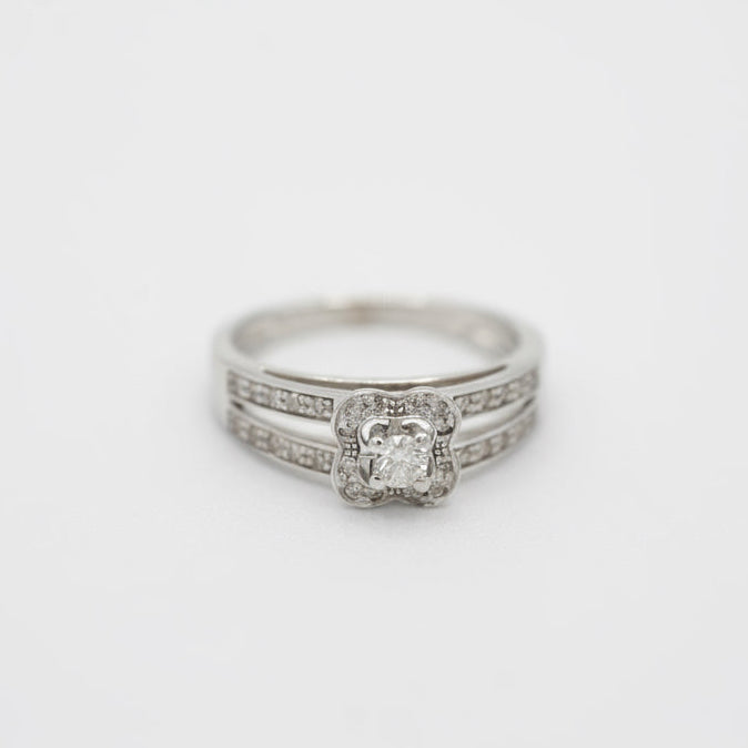 Mauboussin - Bague Solitaire Chance of Love - Or Blanc et Diamants