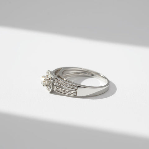 Mauboussin - Bague Solitaire Chance of Love - Or Blanc et Diamants