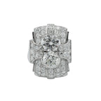 Art déco - Bague Platine - Diamants 3,72 carats