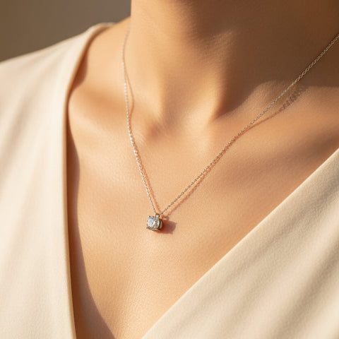 Pendentif Solitaire - Platine - Diamant 1,70 carats