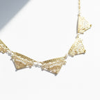 Collier Draperie Ancien - Or jaune et Perles