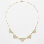 Collier Draperie Ancien - Or jaune et Perles