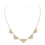 Collier Draperie Ancien - Or jaune et Perles