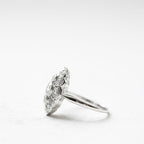 Art Déco - Bague Marquise - Or Blanc