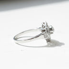 Art Déco - Bague Octogonale Or blanc - Diamant