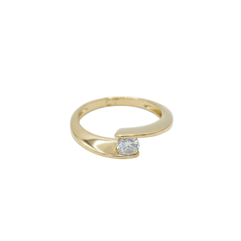 Bague Or Jaune - Diamant 0,35 ct