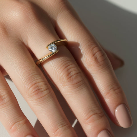 Bague Or Jaune - Diamant 0,35 ct