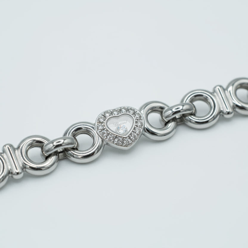 Chopard - Collection Happy Diamond - Bracelet Or blanc et Diamants