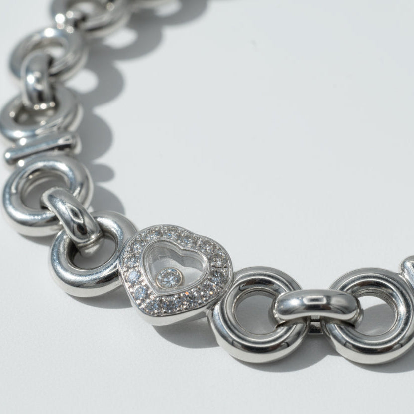 Chopard - Collection Happy Diamond - Bracelet Or blanc et Diamants