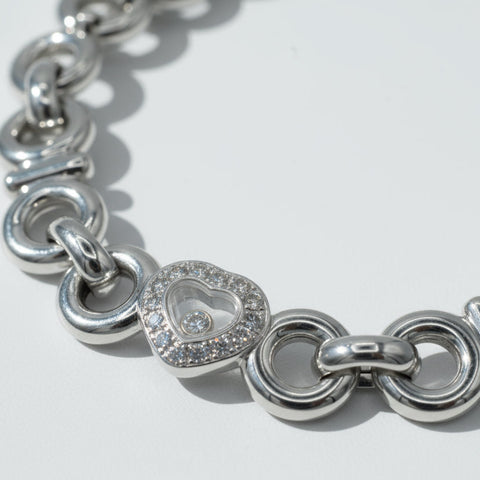 Chopard - Collection Happy Diamond - Bracelet Or blanc et Diamants