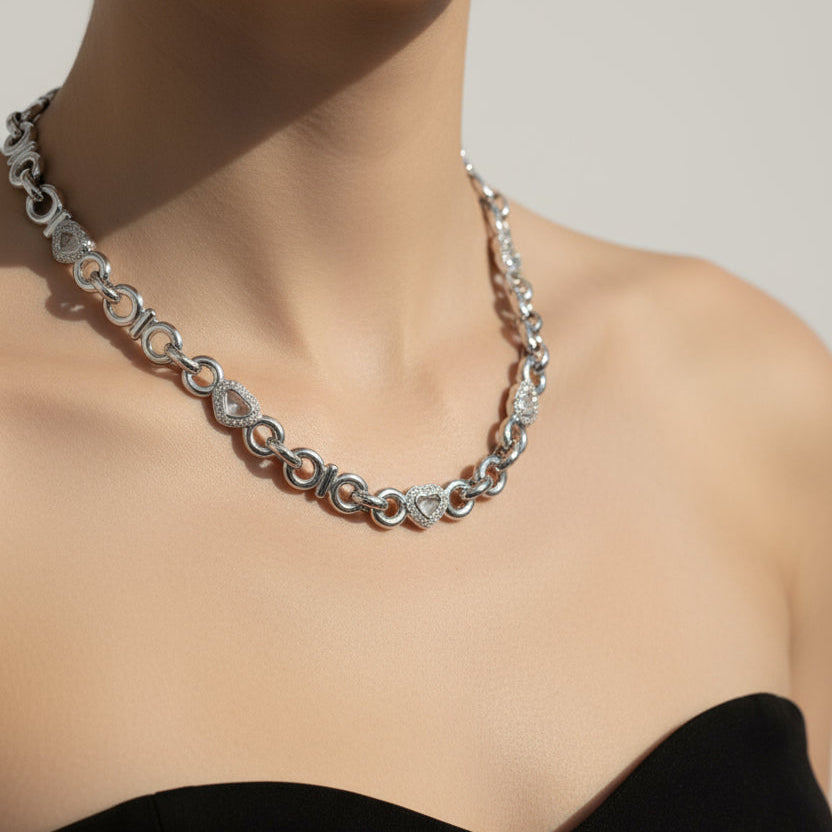 Chopard - Collection Happy Diamond - Collier Or blanc et Diamants