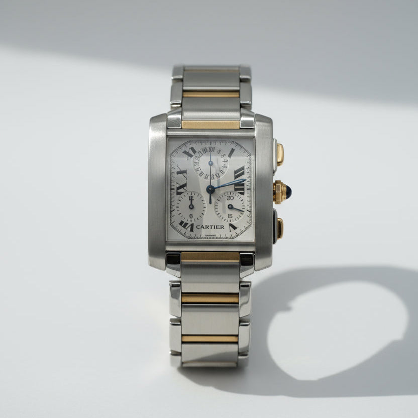 Cartier - Montre Tank Française GM - Or et Acier