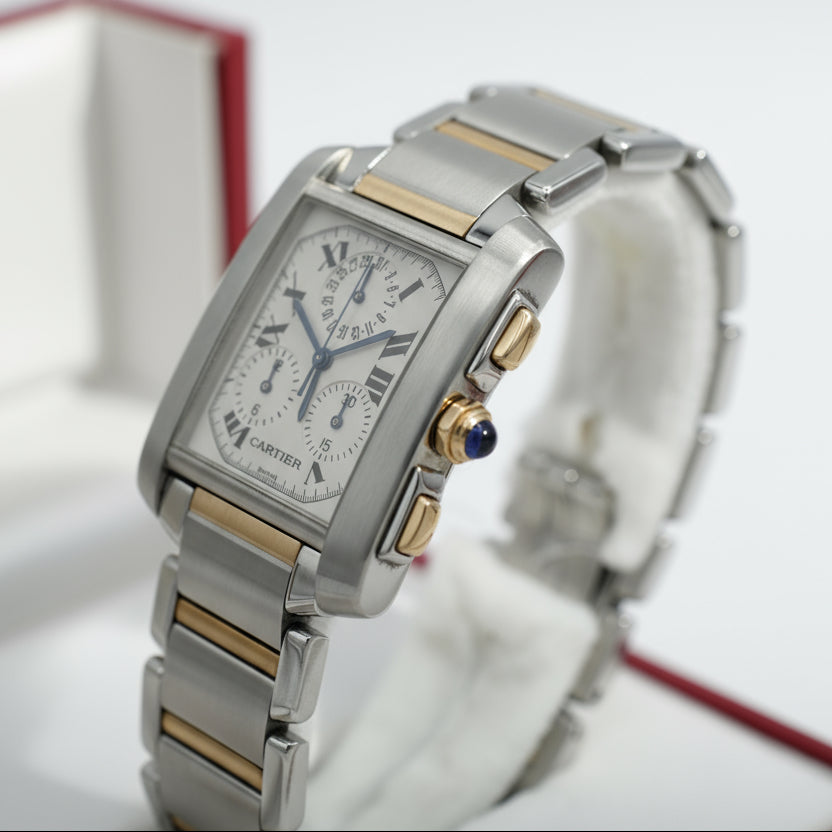 Cartier - Montre Tank Française GM - Or et Acier