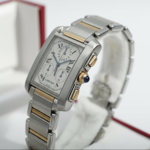 Cartier - Montre Tank Française GM - Or et Acier