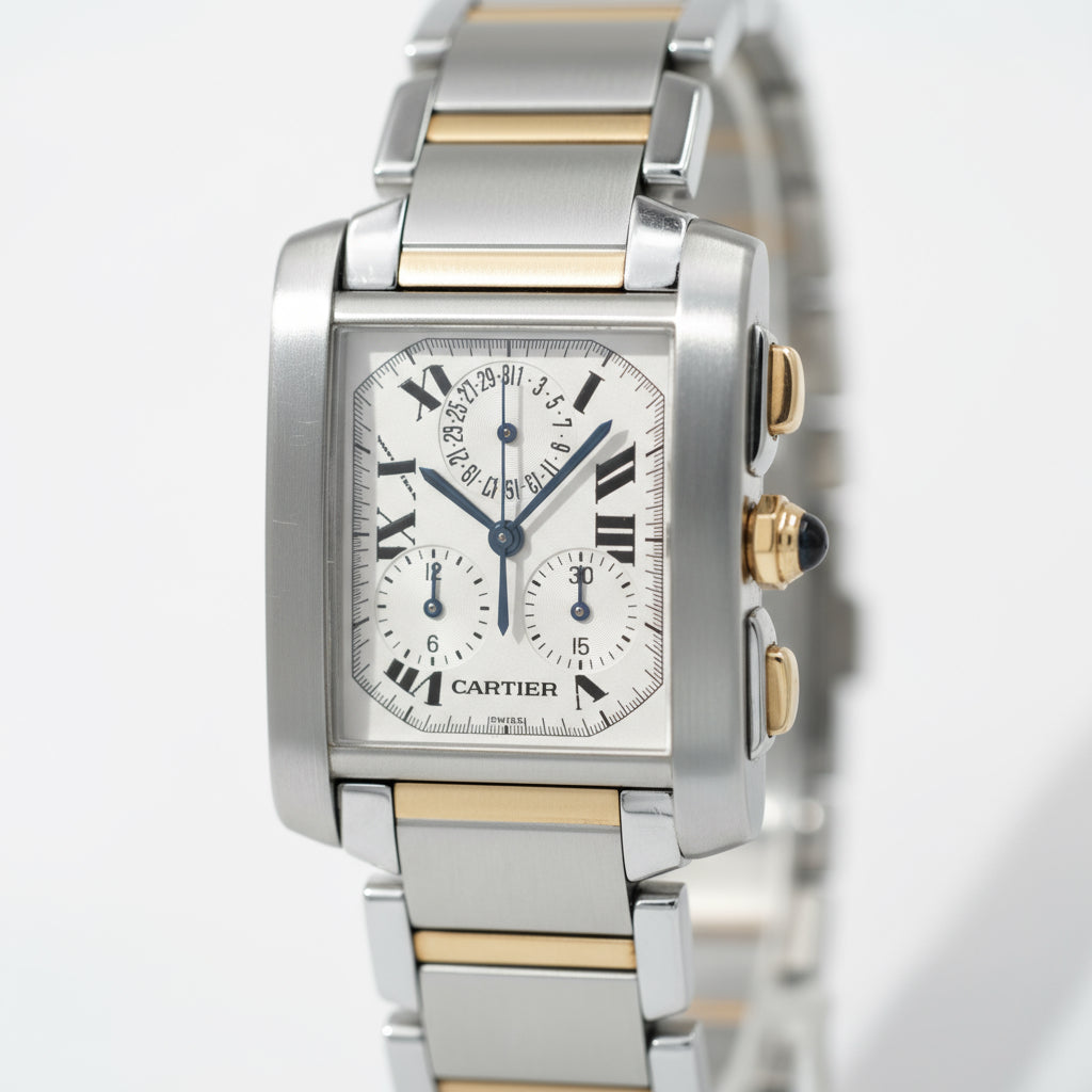 Cartier - Montre Tank Française GM - Or et Acier