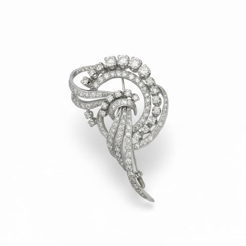 Broche - Or blanc et Diamants