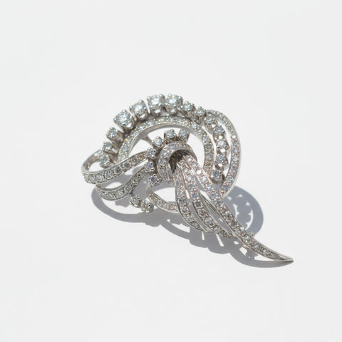 Broche - Or blanc et Diamants