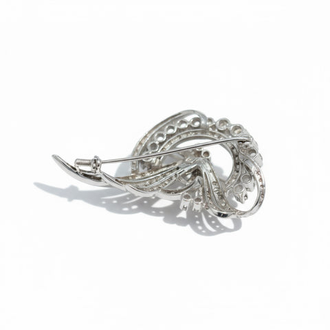 Broche - Or blanc et Diamants