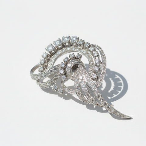 Broche - Or blanc et Diamants