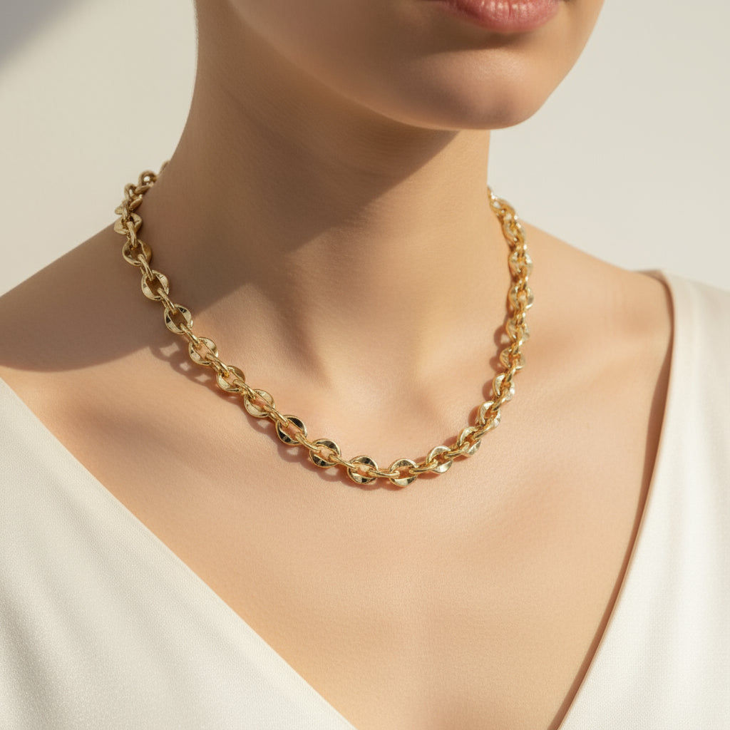 Collier Maille Marine - Or Jaune