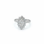 Bague Marquise - Or blanc et Diamants