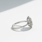 Bague Marquise - Or blanc et Diamants
