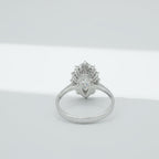 Bague Marquise - Or blanc et Diamants