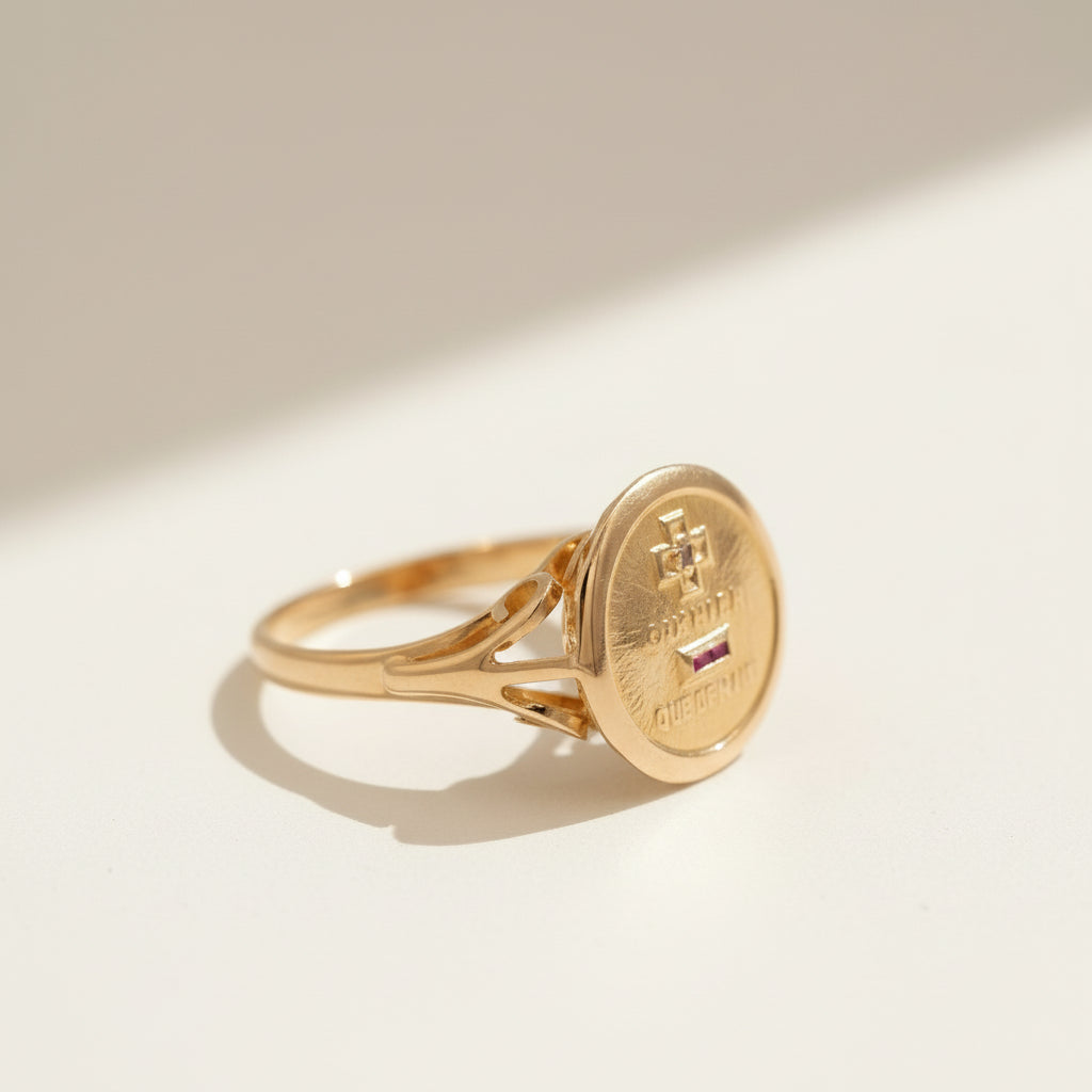 Augis - Bague d’Amour - Or jaune - Rubis et Diamant