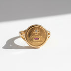 Augis - Bague d’Amour - Or jaune - Rubis et Diamant