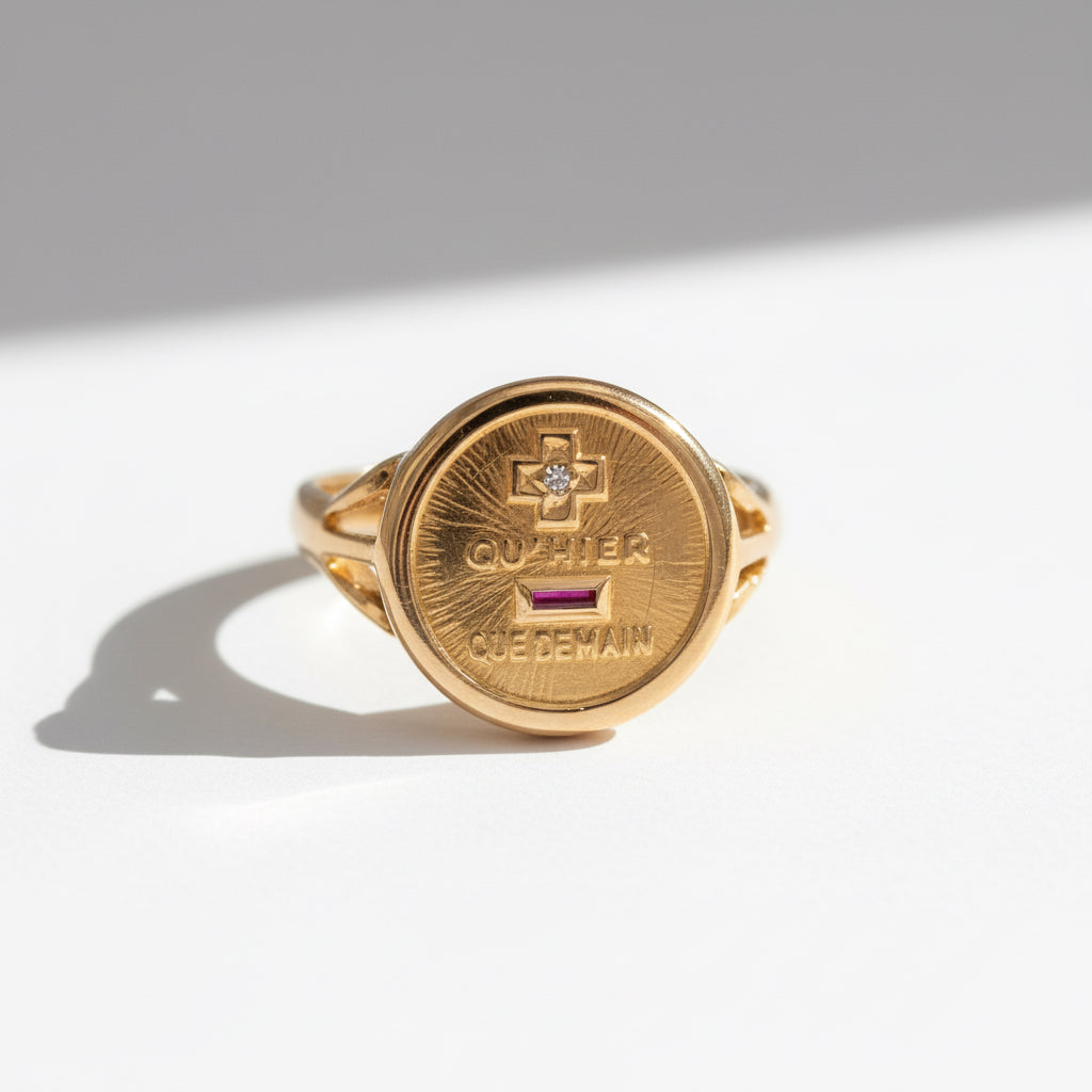 Augis - Bague d’Amour - Or jaune - Rubis et Diamant