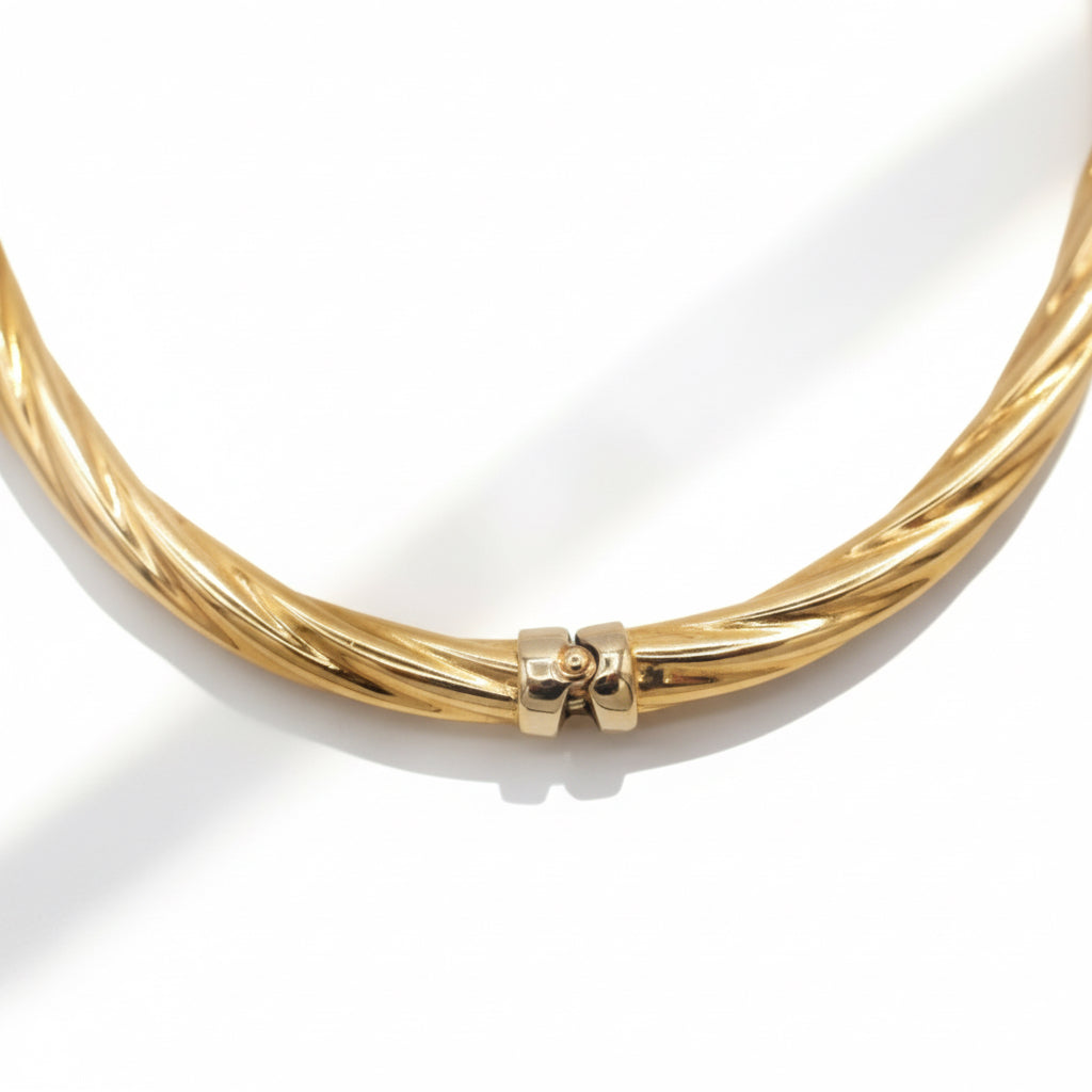 Bracelet Jonc Torsadé - Or jaune