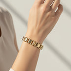 Bracelet Tank articulé - Or Jaune - Année 40