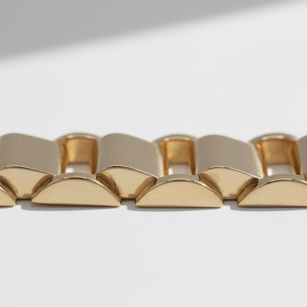 Bracelet Tank articulé - Or Jaune - Année 40