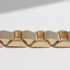 Bracelet Tank articulé - Or Jaune - Année 40