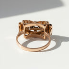 Bague Tank Or Rose et Diamants