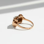 Bague Tank Or Rose et Diamants