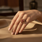 Bague Marguerite - Or jaune - Rubis