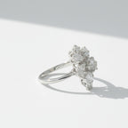 Bague Cocktail - Or Blanc - Diamants 1,20 carats - Circa 1970