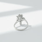 Bague Cocktail - Or Blanc - Diamants 1,20 carats - Circa 1970